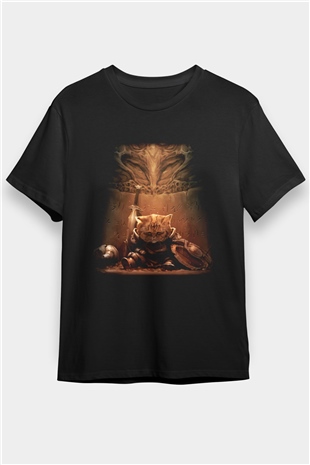 Kedi Siyah Unisex Tişört T-Shirt - TişörtFabrikası