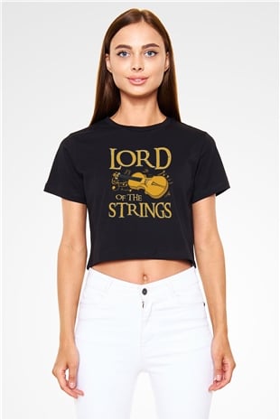 Kemancı Siyah  Crop Top Tişört