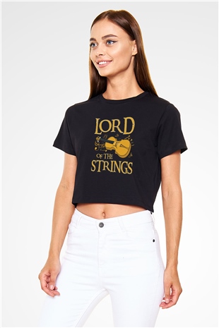 Kemancı Siyah  Crop Top Tişört
