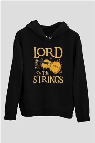 Kemancı Siyah Unisex Kapüşonlu Sweatshirt