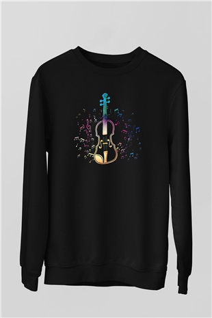 Kemancı Siyah Unisex Sweatshirt