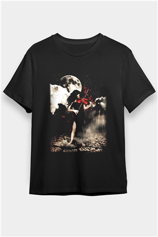 Kemancı Siyah Unisex Tişört T-Shirt - TişörtFabrikası