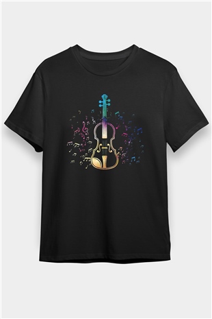 Kemancı Siyah Unisex Tişört T-Shirt - TişörtFabrikası