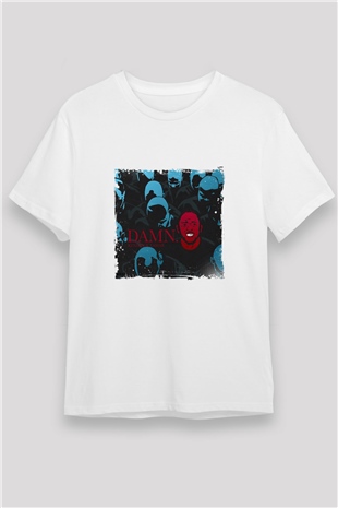 Kendrick Lamar Baskılı Unisex Beyaz Tişört