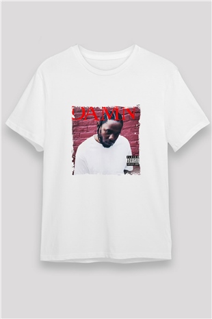 Kendrick Lamar Baskılı Unisex Beyaz Tişört