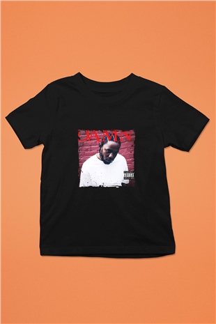 Kendrick Lamar Baskılı Unisex Siyah Çocuk Tişört