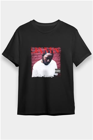 Kendrick Lamar Baskılı Unisex Siyah Tişört