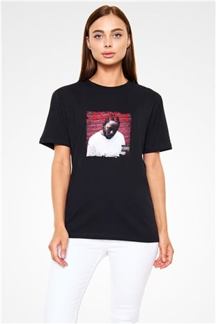 Kendrick Lamar Baskılı Unisex Siyah Tişört