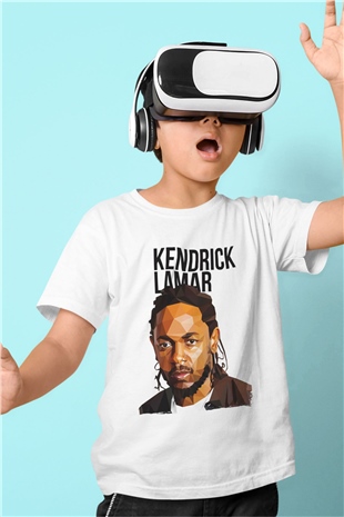 Kendrick Lamar Beyaz Unisex Çocuk Tişört