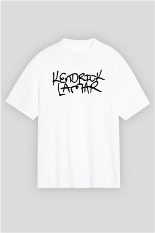 Kendrick Lamar Beyaz Unisex Oversize Tişört T-Shirt