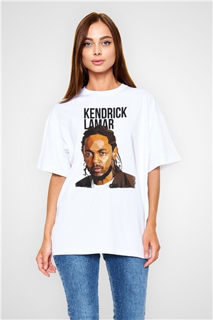 Kendrick Lamar Beyaz Oversize Tişört Oversize T-shirt - TişörtFabrikası