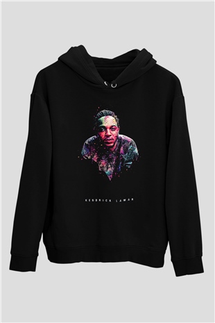Kendrick Lamar Siyah Unisex Kapüşonlu Sweatshirt