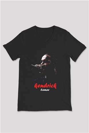 Kendrick Lamar Siyah Unisex V Yaka Tişört