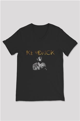 Kendrick Lamar Siyah Unisex V Yaka Tişört T-Shirt