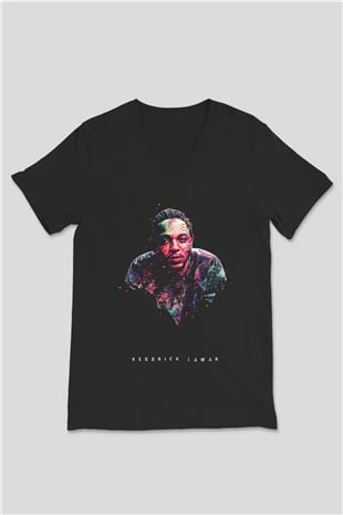 Kendrick Lamar Siyah Unisex V Yaka Tişört