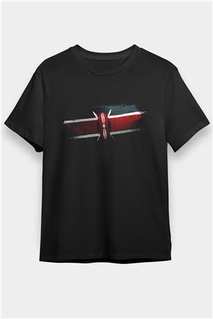 Kenya Bayrağı Baskılı Unisex Siyah Tişört