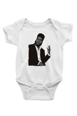Khalid Baskılı Beyaz Unisex Bebek Body - Zıbın