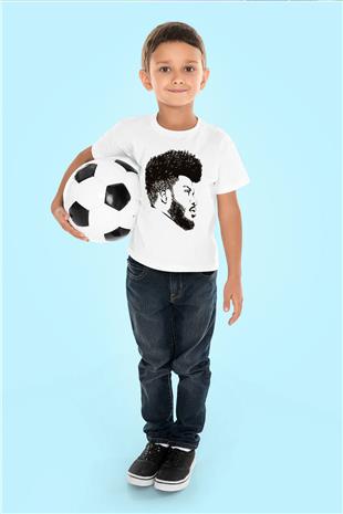 Khalid Baskılı Beyaz Unisex Beyaz Çocuk Tişört - Tshirt