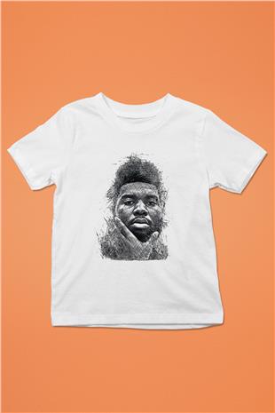 Khalid Baskılı Beyaz Unisex Beyaz Çocuk Tişört - Tshirt