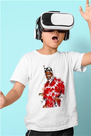 Khalid Baskılı Beyaz Unisex Beyaz Çocuk Tişört - Tshirt