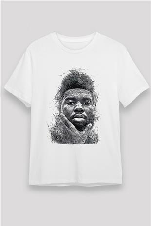 Khalid Baskılı Unisex Beyaz Tişört - Tshirt