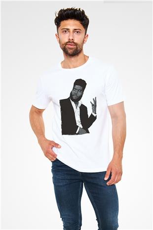 Khalid Baskılı Unisex Beyaz Tişört - Tshirt