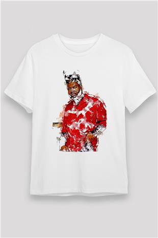 Khalid Baskılı Unisex Beyaz Tişört - Tshirt