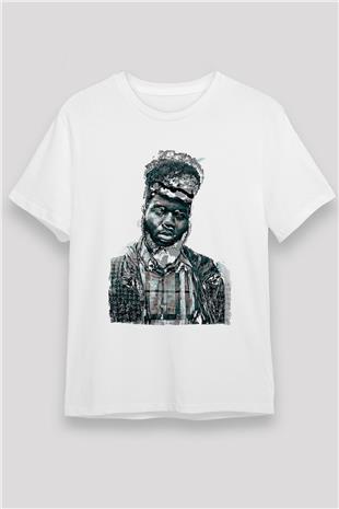 Khalid Baskılı Unisex Beyaz Tişört - Tshirt