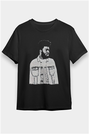 Khalid Baskılı Unisex Siyah Tişört - Tshirt