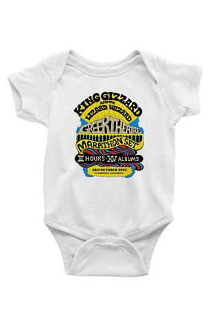 Khruanybin Baskılı Beyaz Unisex Bebek Body - Zıbın