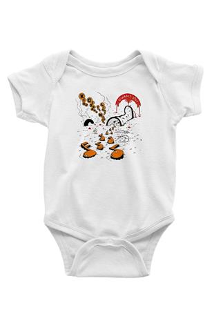 Khruanybin Baskılı Beyaz Unisex Bebek Body - Zıbın