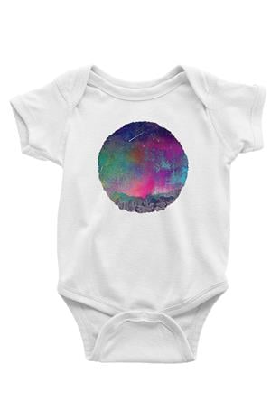Khruanybin Baskılı Beyaz Unisex Bebek Body - Zıbın