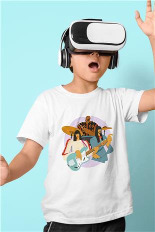 Khruanybin Baskılı Beyaz Unisex Beyaz Çocuk Tişört - Tshirt