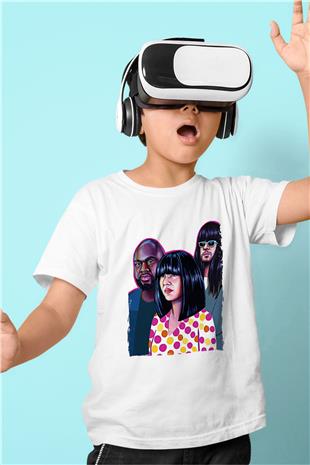 Khruanybin Baskılı Beyaz Unisex Beyaz Çocuk Tişört - Tshirt
