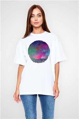 Khruanybin Baskılı Beyaz Unisex Oversize Tişört - Tshirt