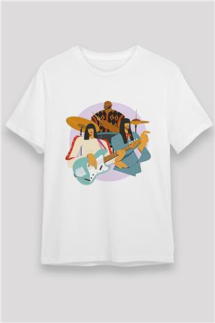 Khruanybin Baskılı Unisex Beyaz Tişört - Tshirt