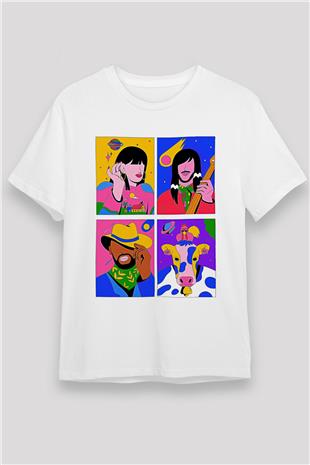 Khruanybin Baskılı Unisex Beyaz Tişört - Tshirt