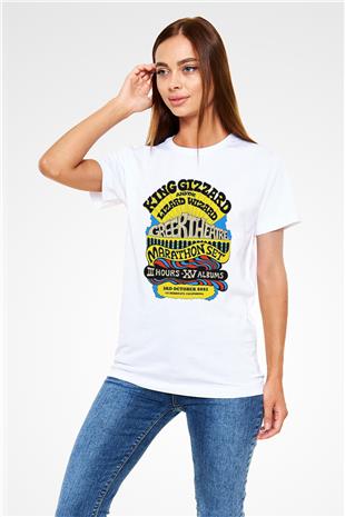 Khruanybin Baskılı Unisex Beyaz Tişört - Tshirt