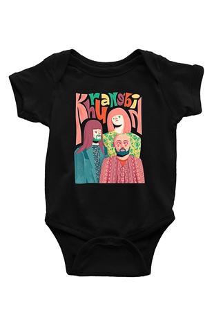 Khruanybin Baskılı Unisex Siyah Bebek Body - Zıbın
