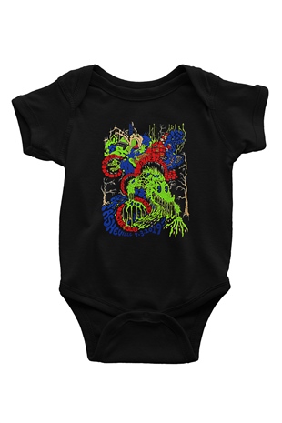 Khruanybin Baskılı Unisex Siyah Bebek Body - Zıbın