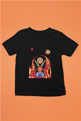 Khruanybin Baskılı Unisex Siyah Çocuk Tişört - Tshirt