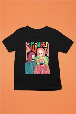 Khruanybin Baskılı Unisex Siyah Çocuk Tişört - Tshirt