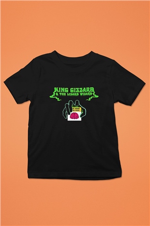 Khruanybin Baskılı Unisex Siyah Çocuk Tişört - Tshirt