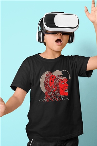 Khruanybin Baskılı Unisex Siyah Çocuk Tişört - Tshirt