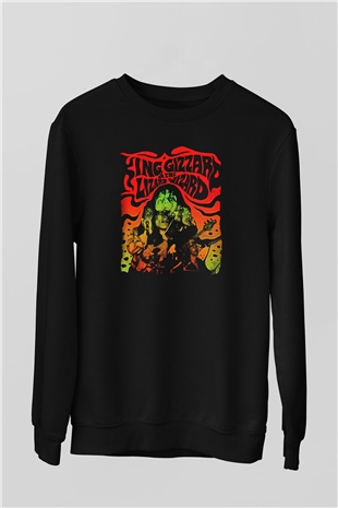 Khruanybin Baskılı Unisex Siyah Sweatshirt