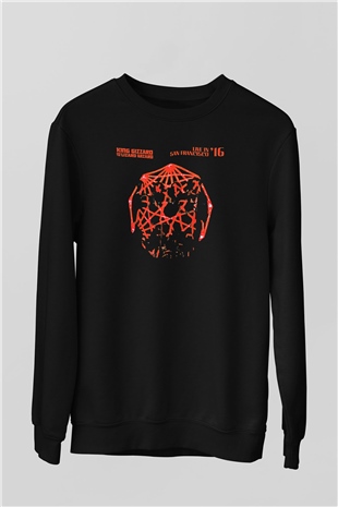 Khruanybin Baskılı Unisex Siyah Sweatshirt