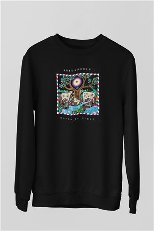Khruanybin Baskılı Unisex Siyah Sweatshirt