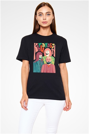 Khruanybin Baskılı Unisex Siyah Tişört - Tshirt