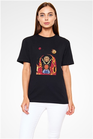 Khruanybin Baskılı Unisex Siyah Tişört - Tshirt