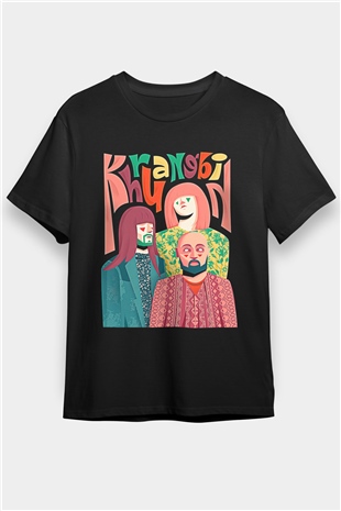 Khruanybin Baskılı Unisex Siyah Tişört - Tshirt